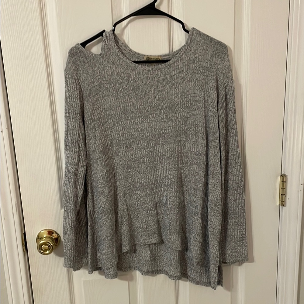 Gray Ribbed Sweater